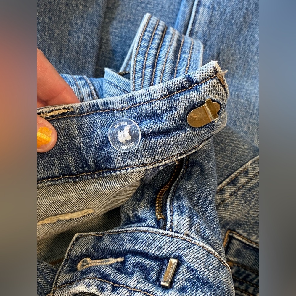 MOTHER The Tie Patch Roller Jeans size 30 Popism EUC - Picture 8 of 16